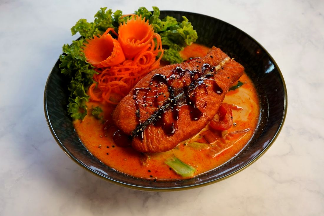 53. Red Curry with Salmon